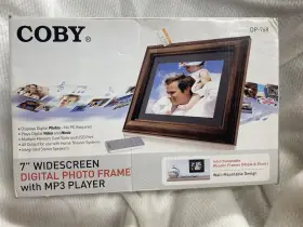 Dp768 Coby 7 Inch Widescreen Digital Photo Frame With Mp3 Player New