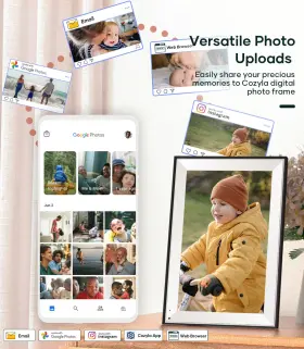Cozyla 669936967773 Digital Photo Frame Wifi Smart Picture Unlimited Storage Share #2