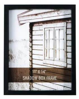 Craftmore 810016881308 Black Shadow Box Frame 11x14 Inch