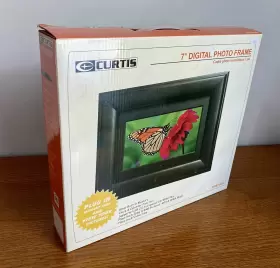 Dpb702a Curtis New 7 Inch Lcd Digital Picture Frame Wireless Remote Black Wood