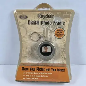 12095-tru Cyber Gear Keychain Digital Photo Frame 1.1 Inch Display New And Sealed