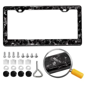 Dcr-sx001 Dcrcfiber Real Carbon Fiber License Plate Frame 100% Pure Black Li