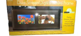 Dpf770 Digital Decor 012495977231 Dual Screen 7-inch Color Lcd Picture Frame With Remote Nib