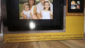 056130204 Digital Decor Digit 8 Inch Photo Frame Black Dpf8512 New In Box 512mb Memory #2