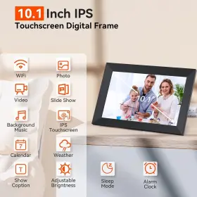 Digital Decor 445032094086 10.1 Inch Wifi Photo Frame With Hd Touch Screen And Remote Sharing Black #3