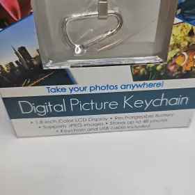 Digital Decor 884118058555 1.8 Inch Lcd Picture Keychain 48 Photos Pink Mauve Brand New Usb Cable #2