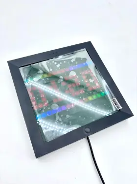 X001zj28dx Divoom Pixoo Diy Pixel Art Digital Frame 16x16 Full Rgb Led Panel - Black