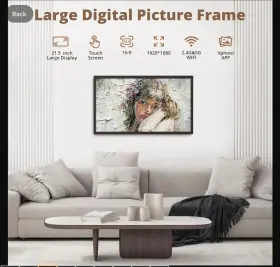 3784x Dragon Touch Large Digital Picture Frame 21.5 Black Screen Wifi R1