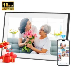 Dt16 Dragon Touch Digital Picture Frame 16-inch Ips Hd Touchscreen 1280 X 800