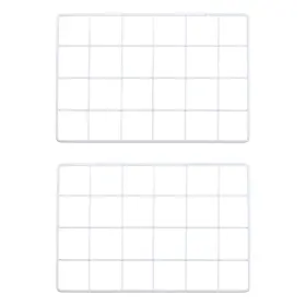 Duefixing 634149625062 12x8 Inch Wire Grid Panel 2 Pcs Iron Decorative Wall White
