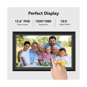 Zn-dp1501 Dxmart 64gb Frameo Wifi Digital Picture Frame 15.6 Inch Photo Wit #2