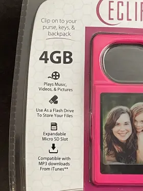 Eclipse 878376002375 Replay Sl 4gb Mp3 Player Video And Digital Picture Frame Keychain #2