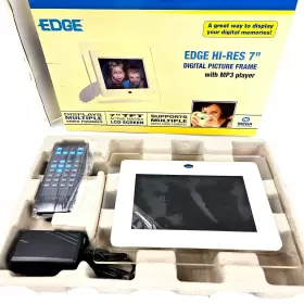 Pe204723 Edge Digital Photo Picture Frame With Mp3 Player 7 Inch Hi-res Remote