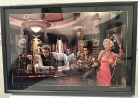 272-1143 Electonic Art Led Framed Java Dreams By Chris Consani- Marilyn Monroe James Dean Elvis