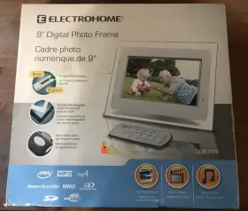 09e01pf Electrohome 07ef119 Brand New 9 Inch Digital Photo Frame - Model