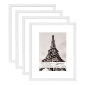 Xm31012-4pk-8x10-wh-m Englory 8x10 Picture Frame Set Of 4 Display 5x7 With Mat Or Without Photo