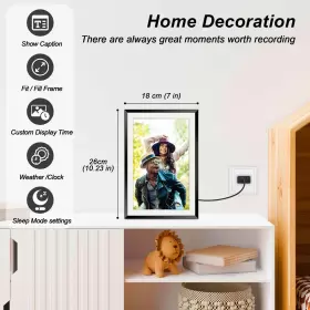 Eptusmey 746566875958 Digital Picture Frame Built-in 32gb Wifi Photo With 10.1 Inch Hd T #3