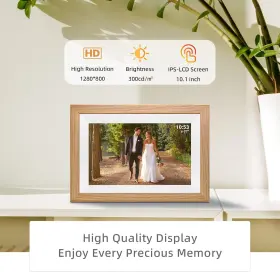 Beige105 Eptusmey Digital Picture Frame Built-in 32gb 10.1 Inch Wifi Photo With Ips Touc #2