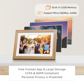 Beige105 Eptusmey Digital Picture Frame Built-in 32gb 10.1 Inch Wifi Photo With Ips Touc #3