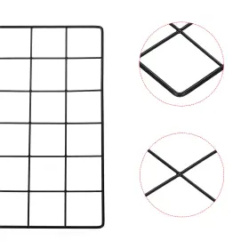 Fixinairp 619668191823 16 Inch X12 Wire Grid Panel Black For Home Photo Picture Decor Hanging Organizer