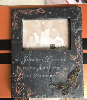 97515-holds Fragments 97515 Stone Slate Frame- Inch Joys Of A Lifetime -fragments-#97515-holds 4x6 -embossed-new