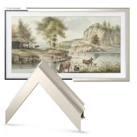 Frm-al-sc-gsl-32 Frame My Tv Deco Frames Alloy Scoop - German Silver Bezel Compatible Only
