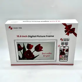 X004j5exvz Frameo Model 159k Large 15.6 Inch Digital Picture Frame 64gb Memory - White Gold