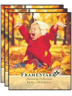 Hmny-blk-8x10tgpk3 Framestarr 8x10 Picture Frame Set Black 3 Pack Front-loading Contemporary Modern Sty