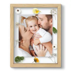 10062424798 Frametory 24798 Ft 11x14 Floating Picture Frame - Solid Wood For Pressed Flower Real Gla