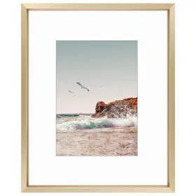 Fr01-uf515-b1 Frametory 8x10 Metal Picture Frame With Mat For 5x7 And Real Glass Al