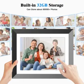 Fullja 658362220125 11 Inch 2k Smart Digital Picture Frame 32gb - Wifi Photo Wit #3