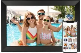 Funcare 716963278478 Digital Picture Frame 15.6 Inch Large Wifi Photo With F