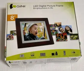 Gh-811p Giinii Digital Picture Frame 8 Inch Model New In Box