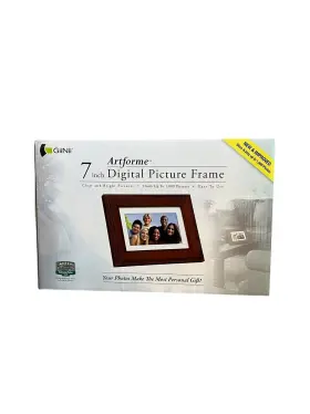 Gn-705w Giinii 7-inch Artforme Digital Picture Wood Frame Holds 1000 Pictures New