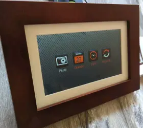 Gp-702p-1 Giinii Gp702p1 7 Inch Digital Picture Frame Model Calendar Clock Euc Dark Brown #3
