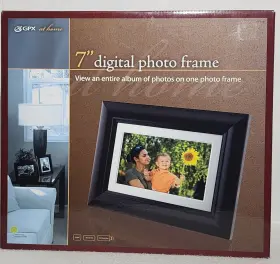 Pf719 Gpx 047323120510 Digital Photo Frame 7 Inch Color Display Built-in Memory And Expandable Card Slots