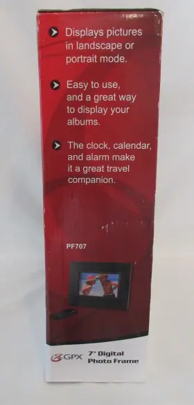 Pf707 Gpx 047323707070 7 Inch Digital Photo Frame Bud Light 16mb Clock Calender Alarm Ships Free #2
