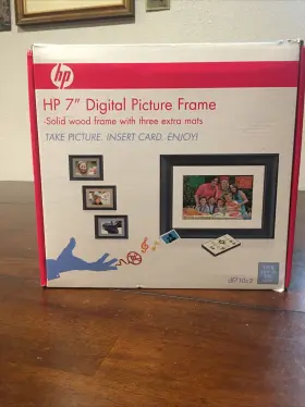 Df710c2 Hp 7 Inch Digital Picture Frame Solid Wood Open Box New