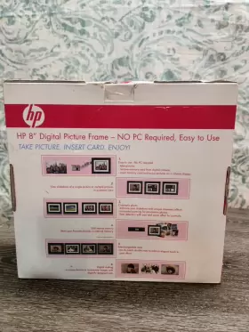 Df820b3 Hp Df820a3 8 Inch Solid Wood Digital Picture Frame Remote 512mb Internal Sd Card #3