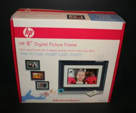 Df820b2 Hp New Hewlett Packard 8 Inch Ditigal Picture Frame Solid Wood 2g