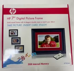 W00909048109 Hp 7 Inch Digital Solid Wood Picture Frame Remote Df780b2 2gb Memory