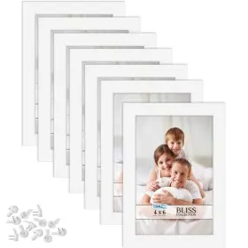 Blis-4x6ps-wt12 Icona Bay 4x6 Picture Frames White 12 Pack Modern Style Wood Composite Fr