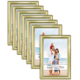 Maes-4x6-gld-pk12 Icona Bay 4x6 Picture Frames Set Gold 12 Pack Classy Contemporary Style