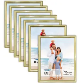 Maes-8x10-gld-pk12 Icona Bay 8x10 Picture Frames Set Gold 12 Pack Classy Contemporary Style