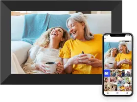 Ikismet 744110830767 Digital Picture Frame Wifi 10.1 Inch Smart Photo With 1280x800 Ips
