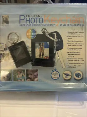 1611266 Innovage Nip Digital Photo Keychain Black Holds 60 Photos Products