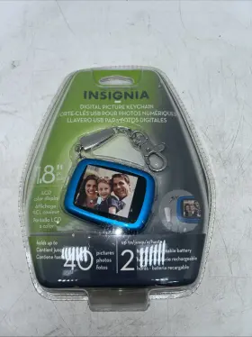 Ns-dkeybl09 Insignia 600603119613 Picture Keychain With Clock Blue. New. J64