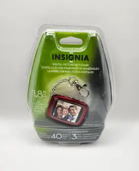 Insignia 600603123115 Digital Picture Keychain Holds Up To 40 Photos Red Factory Sealed