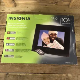 Ns-dpf10wa-09 Insignia 10 Inch Digital Picture Frame 15 9 Black New Complete