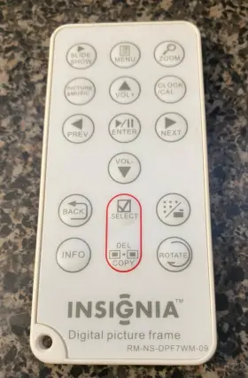 Rm-ns-dpf7wm-09 Insignia Digital Picture Frame Remote For